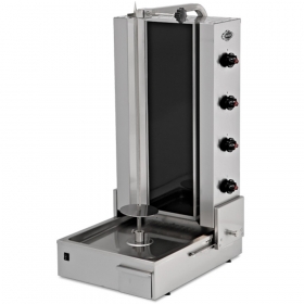 Aparat electric ROBAX pentru shaorma-kebab prevazut cu 5 arzatoare, 74x67x130cm, putere instalata 7 kW, 380V / 50Hz, alimentare electric, electric, inox