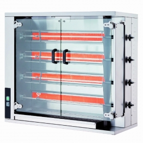 Rotisor pe gaz cu 4 tepuse pentru 16-20 pui