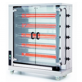 Rotisor pe gaz cu 5 tepuse pentru 20-25 pui