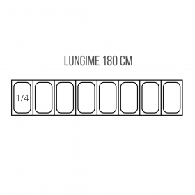 Vitrina pentru ingrediente - 8xGN1/4