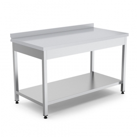 Masa de lucru din inox cu polita inferioara - 80x60x85 cm
