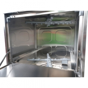 Masina de spalat vase cu deschidere frontala si panou de control digital, pompa de drenaj, pompa de detergent, pompa de clatire incluse, 3 cosuri incluse, consum redus, eficienta mare, 3 cicluri 90/120/180 sec