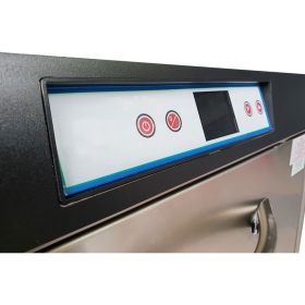 Masina de spalat vase cu deschidere frontala si panou de control digital, pompa de drenaj, pompa de detergent, pompa de clatire incluse, 3 cosuri incluse, consum redus, eficienta mare, 3 cicluri 90/120/180 sec