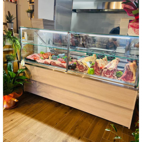 Vitrina frigorifica cu sistem frigorific static si motor interior, temperatura de lucru -5°C - +5°C  - 191 cm