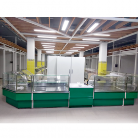 Vitrina frigorifica cu sistem frigorific static si motor interior, temperatura de lucru -5°C - +5°C  - 191 cm