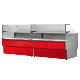 Vitrina frigorifica 254 cm cu sistem frigorific static si motor interior, temperatura de lucru -5°C - +5°C