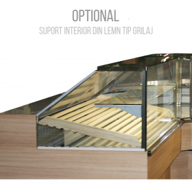 Vitrina frigorifica cu sistem frigorific static si motor interior, temperatura de lucru 0°C - +7°C - 148 cm