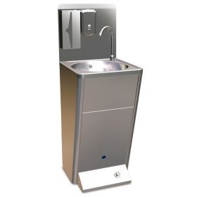 Chiuveta din inox cu actionare la picior - 45x45x125 cm